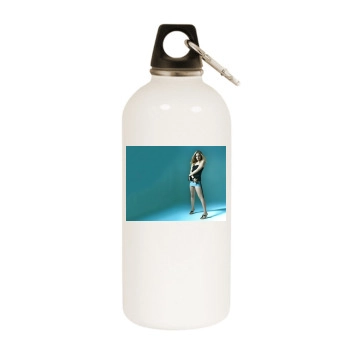 Alicia Silverstone White Water Bottle With Carabiner