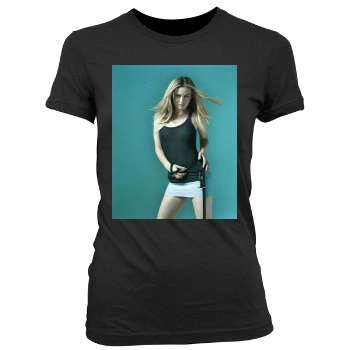 Alicia Silverstone Women's Junior Cut Crewneck T-Shirt