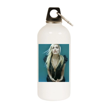 Alicia Silverstone White Water Bottle With Carabiner