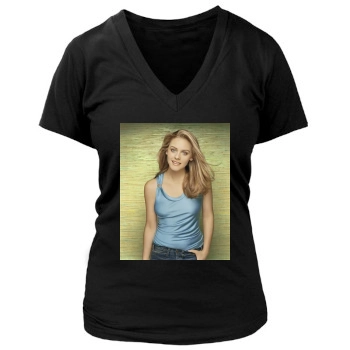 Alicia Silverstone Women's Deep V-Neck TShirt