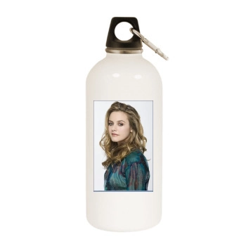 Alicia Silverstone White Water Bottle With Carabiner