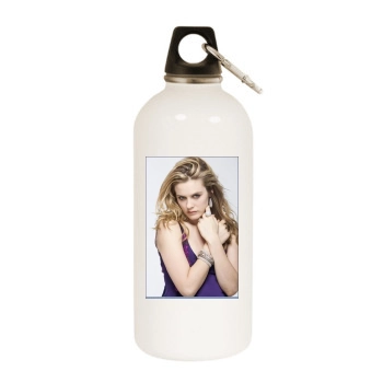 Alicia Silverstone White Water Bottle With Carabiner