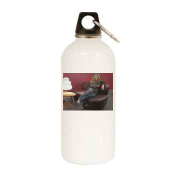 Alicia Silverstone White Water Bottle With Carabiner