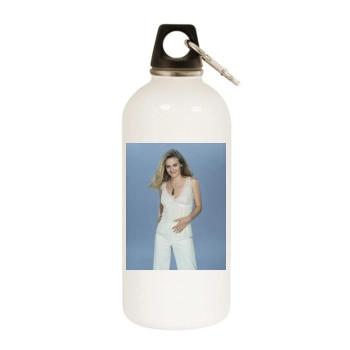 Alicia Silverstone White Water Bottle With Carabiner