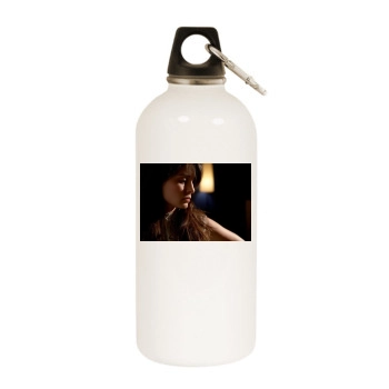 Shiri Appleby White Water Bottle With Carabiner