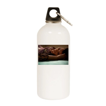 Shiri Appleby White Water Bottle With Carabiner