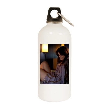 Shiri Appleby White Water Bottle With Carabiner