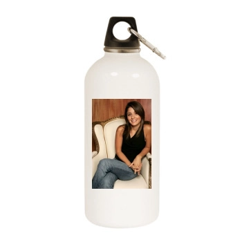 Shiri Appleby White Water Bottle With Carabiner