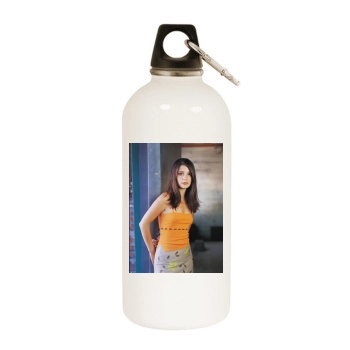 Shiri Appleby White Water Bottle With Carabiner