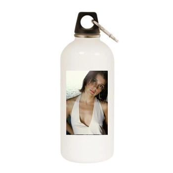 Shiri Appleby White Water Bottle With Carabiner