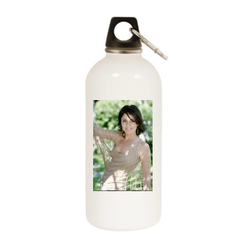 Shiri Appleby White Water Bottle With Carabiner