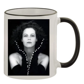 Sigourney Weaver 11oz Colored Rim & Handle Mug