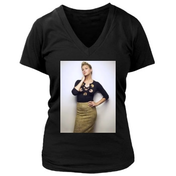 Adrianne Palicki Women's Deep V-Neck TShirt