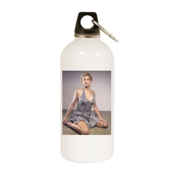 Adrianne Palicki White Water Bottle With Carabiner