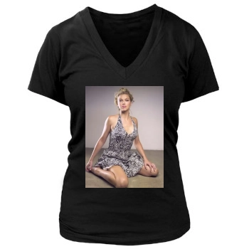 Adrianne Palicki Women's Deep V-Neck TShirt