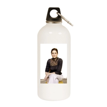 Amanda Peet White Water Bottle With Carabiner