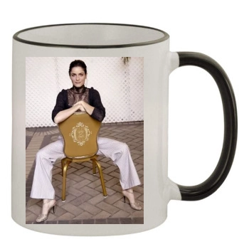 Amanda Peet 11oz Colored Rim & Handle Mug