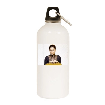 Amanda Peet White Water Bottle With Carabiner