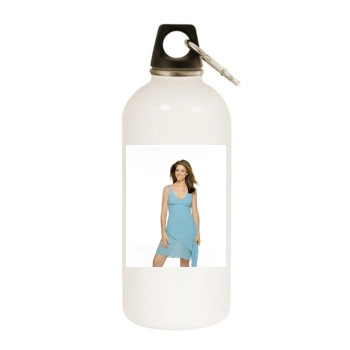 Amanda Peet White Water Bottle With Carabiner