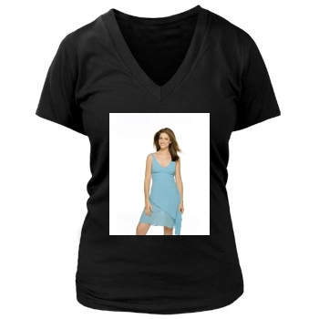 Amanda Peet Women's Deep V-Neck TShirt