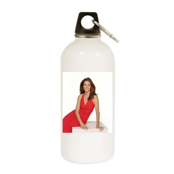 Amanda Peet White Water Bottle With Carabiner