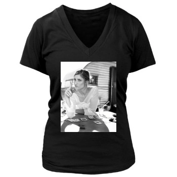 Amanda Peet Women's Deep V-Neck TShirt