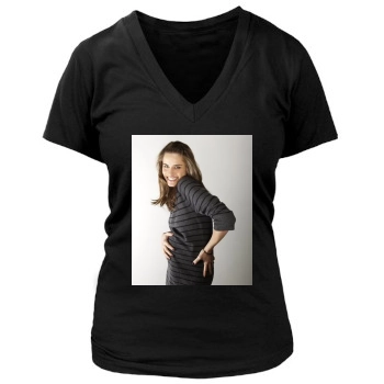 Amanda Peet Women's Deep V-Neck TShirt