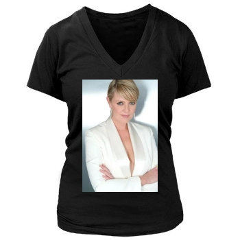 Amanda Tapping Women's Deep V-Neck TShirt