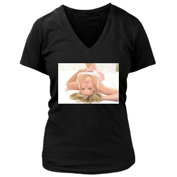 Amanda Tapping Women's Deep V-Neck TShirt