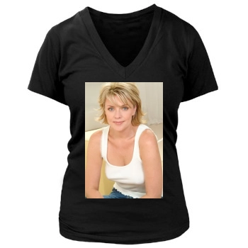 Amanda Tapping Women's Deep V-Neck TShirt