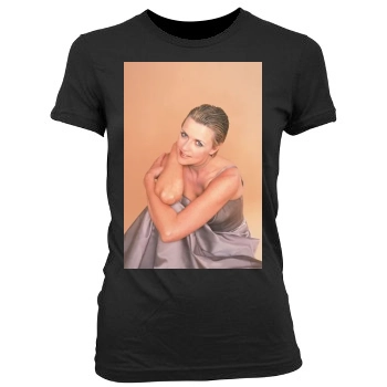 Amanda Tapping Women's Junior Cut Crewneck T-Shirt