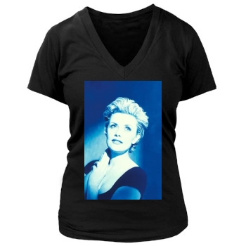 Amanda Tapping Women's Deep V-Neck TShirt