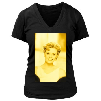 Amanda Tapping Women's Deep V-Neck TShirt