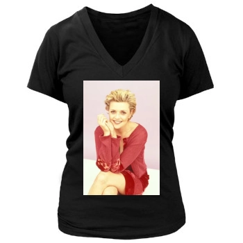 Amanda Tapping Women's Deep V-Neck TShirt