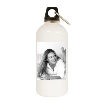 Anna Torv White Water Bottle With Carabiner