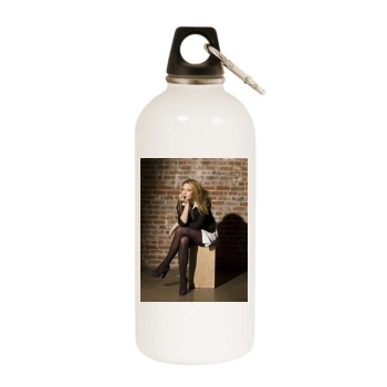 Anna Torv White Water Bottle With Carabiner