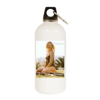 Anna Torv White Water Bottle With Carabiner