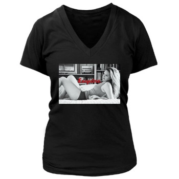 Anna Torv Women's Deep V-Neck TShirt