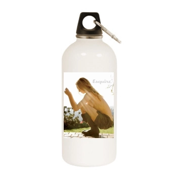 Anna Torv White Water Bottle With Carabiner