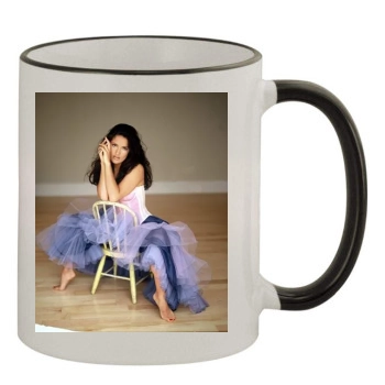 Salma Hayek 11oz Colored Rim & Handle Mug