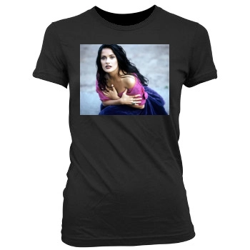 Salma Hayek Women's Junior Cut Crewneck T-Shirt