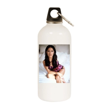 Salma Hayek White Water Bottle With Carabiner