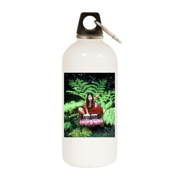 Salma Hayek White Water Bottle With Carabiner