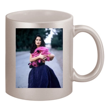 Salma Hayek 11oz Metallic Silver Mug