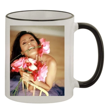 Salma Hayek 11oz Colored Rim & Handle Mug