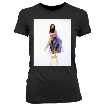 Salma Hayek Women's Junior Cut Crewneck T-Shirt