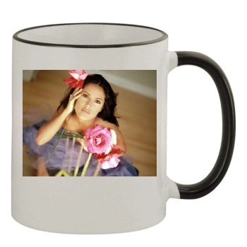 Salma Hayek 11oz Colored Rim & Handle Mug