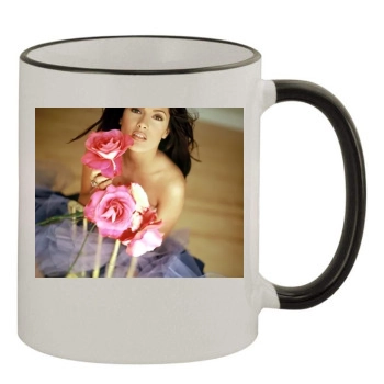 Salma Hayek 11oz Colored Rim & Handle Mug