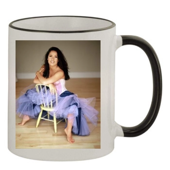 Salma Hayek 11oz Colored Rim & Handle Mug