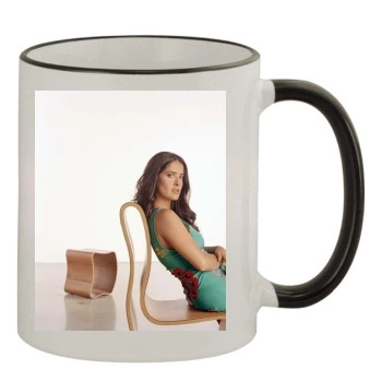 Salma Hayek 11oz Colored Rim & Handle Mug